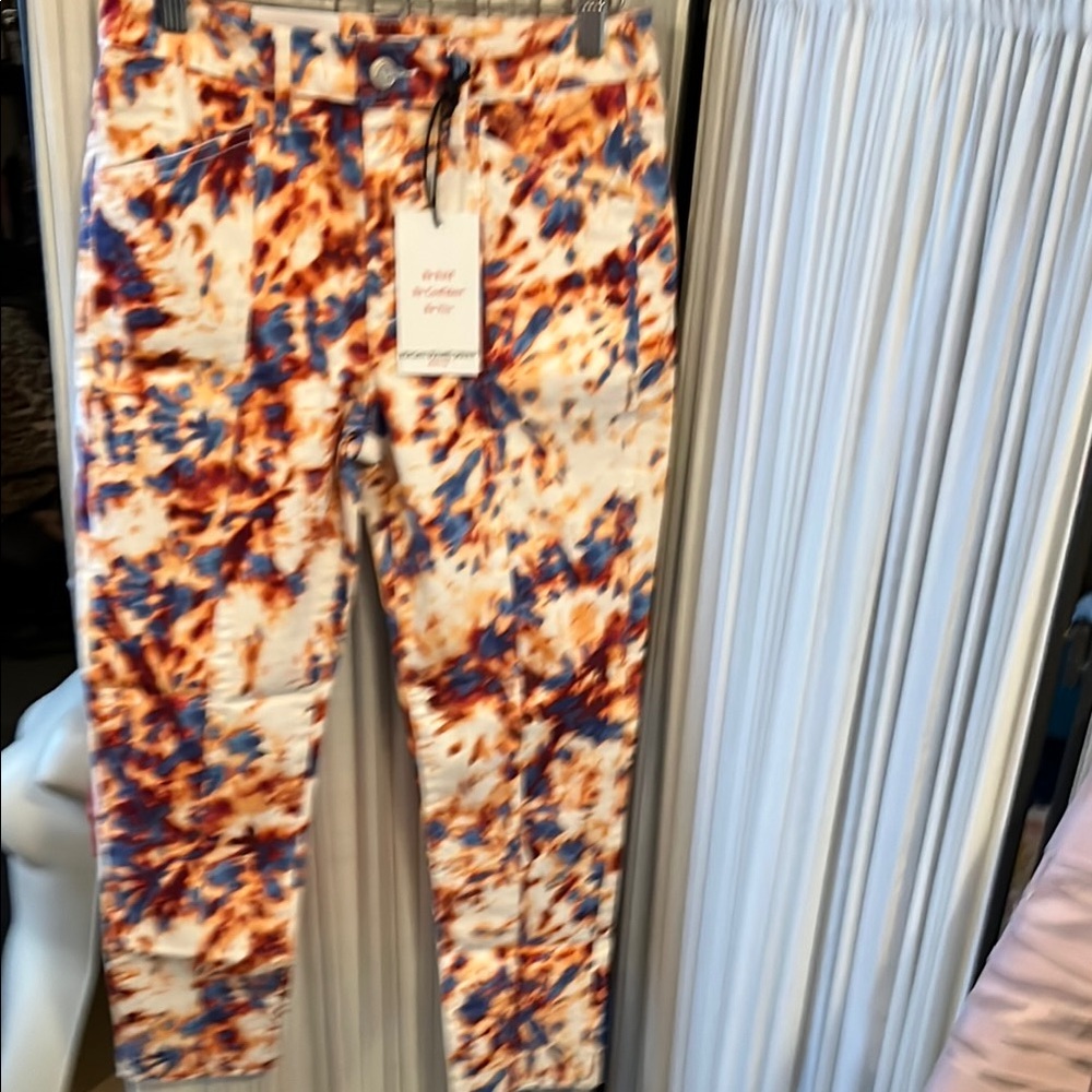 Skinny Girl Vibrant Abstract Print Skinny Pants